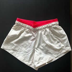 Puma white women sport shorts XS